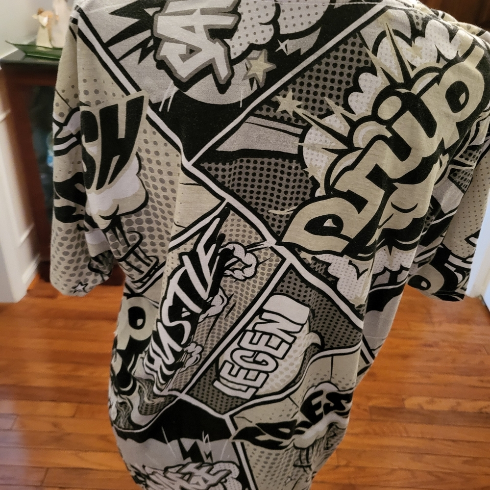 4/$19 Graffiti print DRIP Graphic Tee  by Bailey apparel size Large Streetwear - Picture 7 of 8